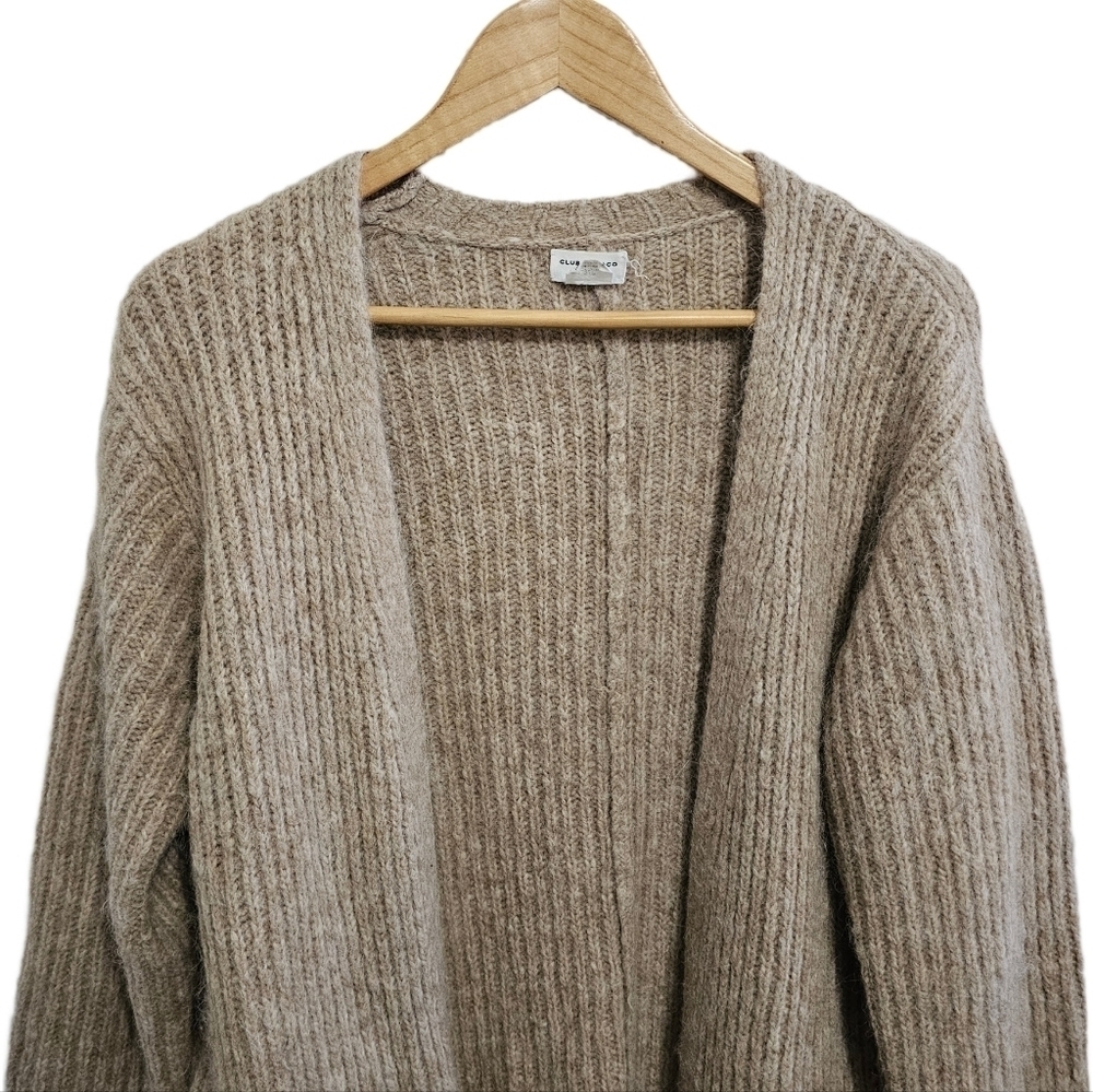 Club Monaco knit sweater open cardigan cream italian yarn size small - Picture 2 of 12